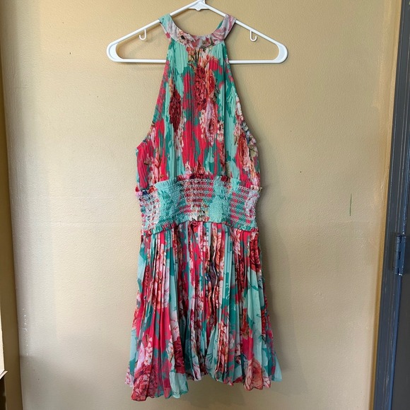 green emerald velvet dress Learn From The Best Coral Orange Smocked Dress – Shop the Mint main image 0